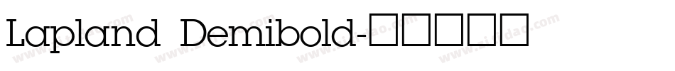 Lapland Demibold字体转换